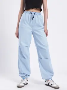 glitchez Women Pleated Baggy Fit Jogger Jeans