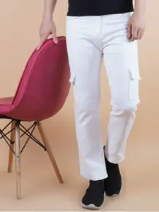 LINARIA Men Regular Fit Mid-Rise White Jeans