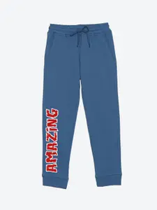 YK Marvel Boys Marvel Spider-Man Graphic Printed Joggers
