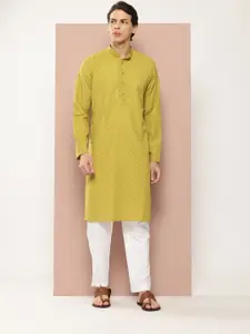 See Designs Men Embroidered Sequinned Kurta with Pyjamas