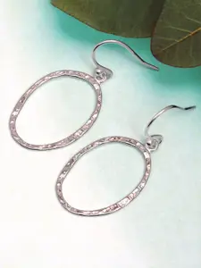 LeCalla 925 Sterling Silver Plated Circular Shaped Drop Earrings