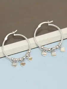 LeCalla 925 Sterling Silver-Plated Contemporary Hoops