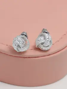 LeCalla 925 Sterling Silver-Plated Floral Shaped Hoops