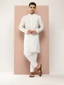 See Designs Men Embroidered Sequinned Chanderi Silk Kurta with Pyjamas