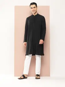 See Designs Embroidered Thread Work Kurta with Pyjamas