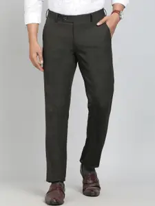 JADE BLUE Men Slim Fit Mid-Rise Formal Trousers