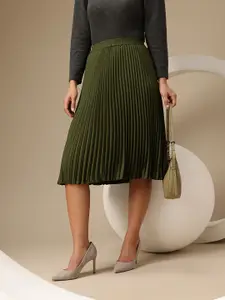 Chemistry Accordion Pleated Flared Skirt