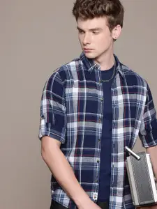 The Roadster Life Co. Opaque Checked Pure Cotton Casual Shirt