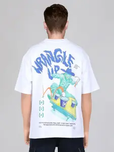 Wrangler Men Graphic Printed Round Neck Cotton Relaxed Fit T-shirt