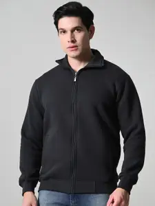 BAESD Men Mock Collar Solid Fleece Casual Lightweight Bomber Jacket