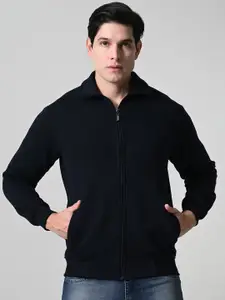 BAESD Men Mock Collar Solid Fleece Casual Lightweight Bomber Jacket