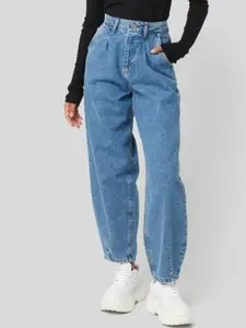 Lucky Fashion Women Loose Low Distress Jeans