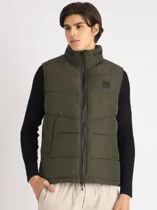 Antony Morato Men Hooded Solid Casual Gilet Jacket