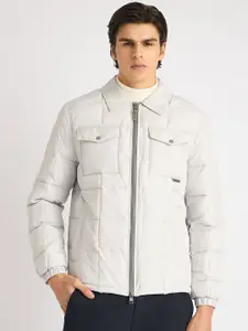 Antony Morato Men Spread Collar Solid Casual Padded Jacket