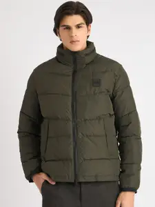 Antony Morato Men Hooded Solid Casual Puffer Jacket
