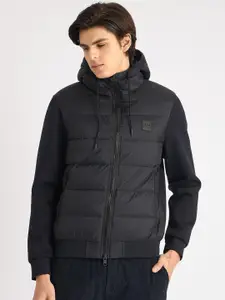 Antony Morato Men Hooded Solid Casual Padded Jacket