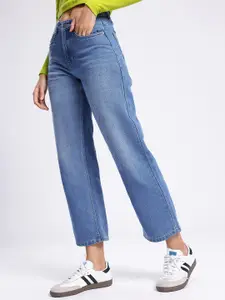 glitchez Women Straight Fit Light Fade Jeans