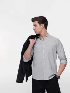 French Connection Men Slim Fit Striped Pure Cotton Casual Shirt