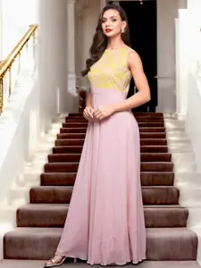 Miss Chase Women Floral Boat Neck Maxi Dress