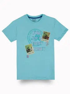 Gini and Jony Boys Graphic Printed Round Neck Cotton T-shirt