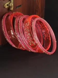 LAVAZZA Set Of 6 Zircon Diamond Studded  Bangles