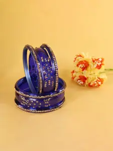 LAVAZZA Set Of 6 Zircon Diamond Stone Studded Bangles