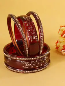 LAVAZZA Set Of 6 Zircon Diamond Stone Studded Bangles