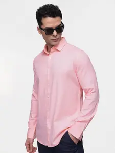 French Connection Pure Cotton Textured Slim Fit Casual Shirt