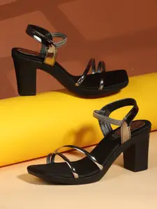 CHINRAAG Platform Sandals with Buckles