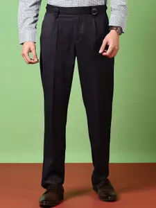 V-Mart Men Mid-Rise Pleated Formal Trousers