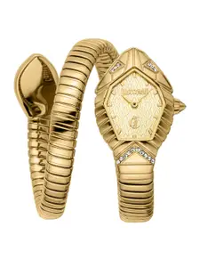 Just Cavalli Women Dial & Stainless Steel Wrap Around Straps Analogue Watch JC1L356M0025