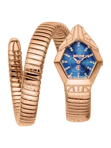 Just Cavalli Women Printed Dial & Stainless Steel Wrap Around Straps Analogue Watch