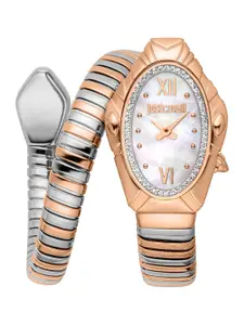 Just Cavalli Women Dial & Stainless Steel Bracelet Style Straps Watch JC1L357M0065