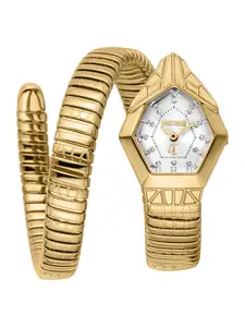 Just Cavalli Women Embellished Dial & Stainless Steel Straps Analogue Watch JC1L358M0035