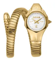 Just Cavalli Women Dial & Stainless Steel Wrap Around Straps Analogue Watch JC1L354M0025