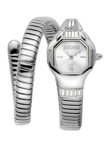 Just Cavalli Women Printed Dial & Stainless Steel Wrap Around Analogue Watch JC1L326M0015