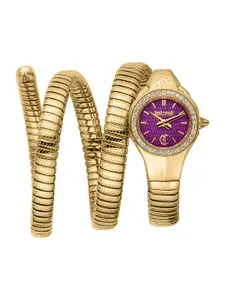 Just Cavalli Women Dial & Stainless Steel Wrap Around Straps Analogue Watch JC1L355M0035