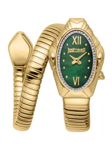Just Cavalli Women Embellished Dial & Stainless Steel Analogue Watch JC1L357M0035