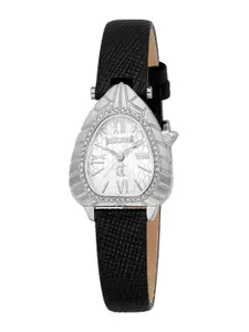 Just Cavalli Women Printed Dial & Leather Straps Analogue Watch JC1L366L0015