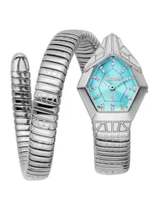 Just Cavalli Women Printed Stainless Steel Wrap Around Straps Analogue Watch JC1L358M0025