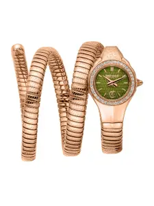 Just Cavalli Women Embellished Wrap Around Straps Analogue Watch JC1L355M0045