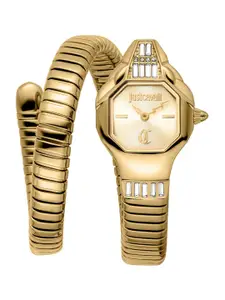 Just Cavalli Women Printed Dial & Stainless Steel Wrap Around Straps Watch JC1L326M0025