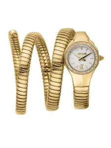 Just Cavalli Women Vita Embellished Dial Wrap Around Straps Analogue Watch JC1L355M0025