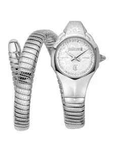 Just Cavalli Women Embellished Dial & Stainless Steel Straps Watch JC1L354M0015