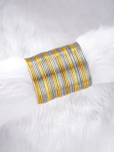 Peora Set Of 36 Gold & Silver Plated Bangles