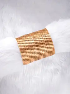 Peora Set Of 36 Rose Gold Plated Bangles