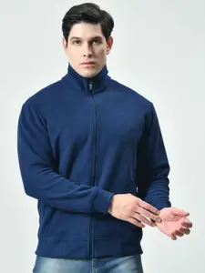 BAESD Men Mock Collar Solid Woollen Casual Lightweight Bomber Jacket