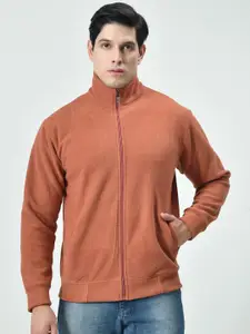 BAESD Men Mock Collar Solid Woollen Casual Lightweight Bomber Jacket