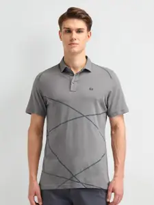 Arrow Sport Men Brand Logo Printed Polo Collar Pockets T-shirt