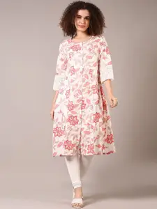 V-Mart Floral Printed Cotton A-Line Kurta
